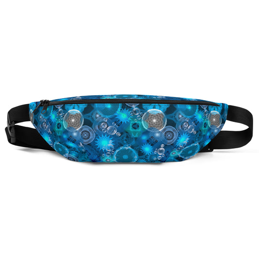Ocean Patterns: a Patterned Spirograph Collage All-Over Print Fanny Pack