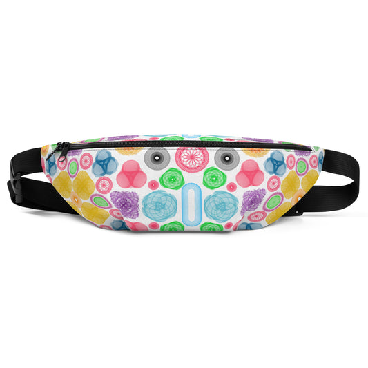 Pretty Pinks: a Patterned Spirograph Collage All-Over Print Fanny Pack