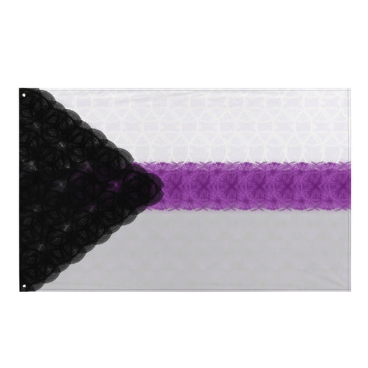 Spirograph Patterned Demisexual Flag All over print flag