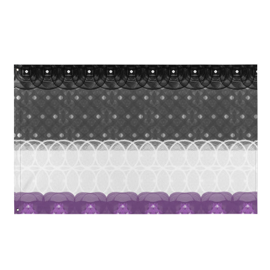 Spirograph Patterned Asexual Flag All over print flag