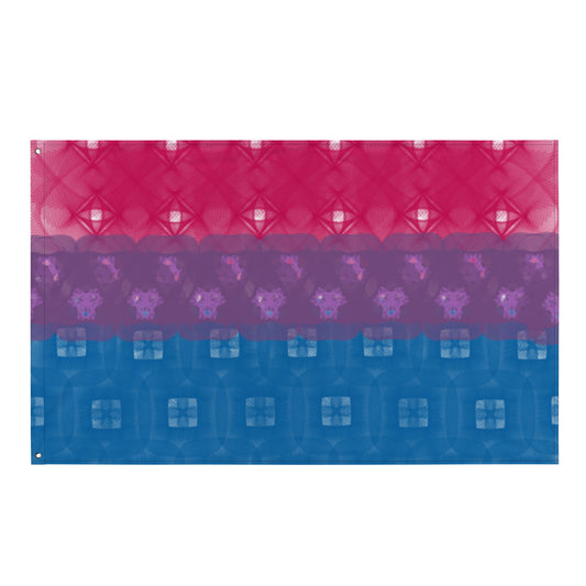 Spirograph Patterned Bisexual Flag All over print flag