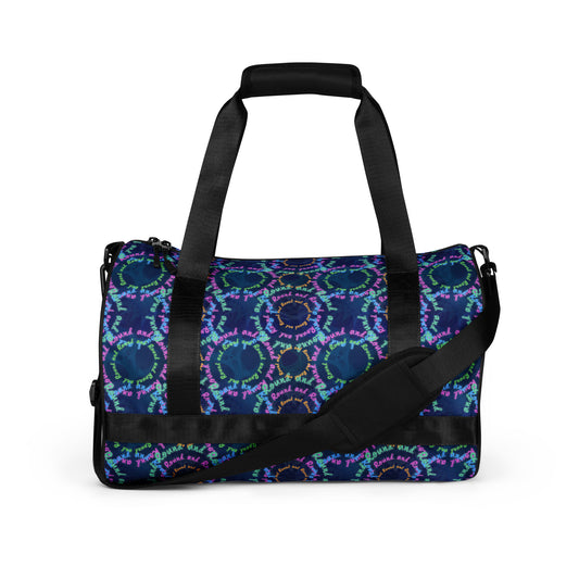Round and Round: a Patterned Spirograph Collage All-Over Print Gym Bag