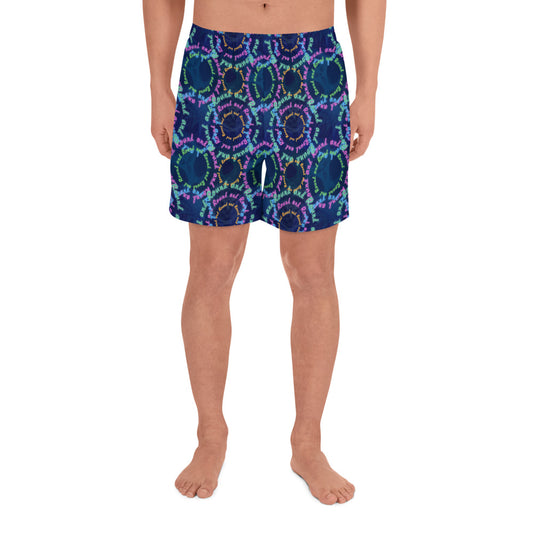 Round and Round: a Patterned Spirograph Collage All-Over Print Men's Recycled Athletic Shorts