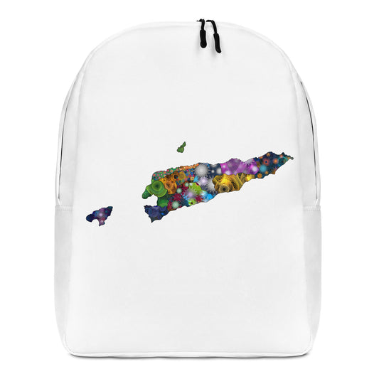 Spirograph Patterned Timor-leste Municipalities Map All-Over Print Minimalist Backpack