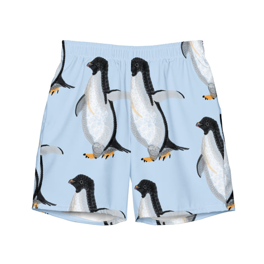 Spirograph Adelie Penguin Bird Men's swim trunks