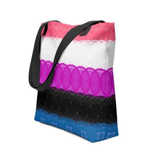 Spirograph Patterned Genderfluid flag All-Over Print Tote