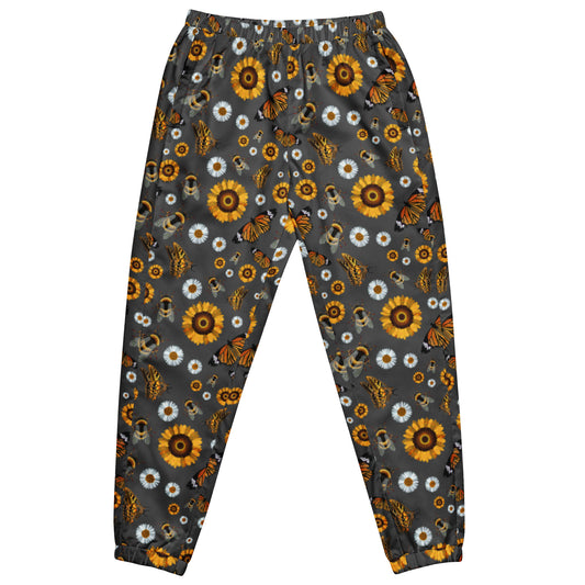Spirograph Bees Butterflies and blooms Pattern All-Over Print Unisex Track Pants