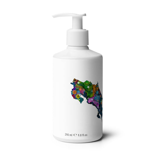 Spirograph Patterned Costa Rica Provinces Map Floral Hand & Body Lotion