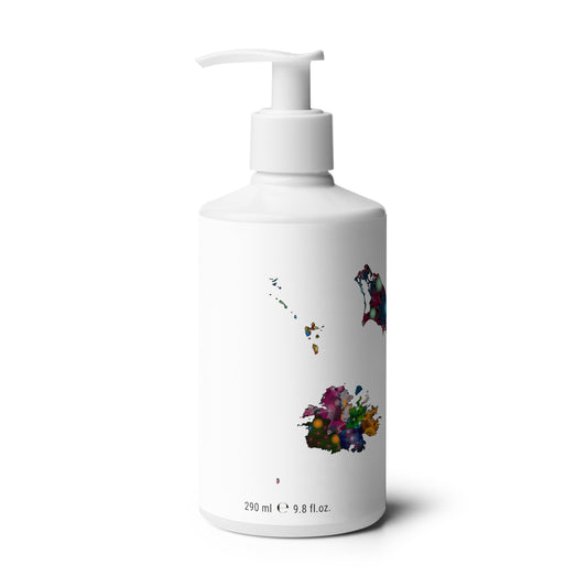 Spirograph Antigua and Barbuda Island Map Floral Hand & Body Lotion