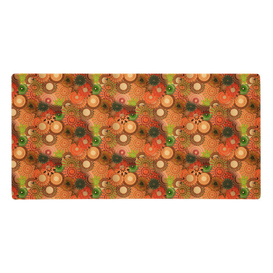 Autumn Spirals, a Patterned Spirograph Collage Gaming mouse pad