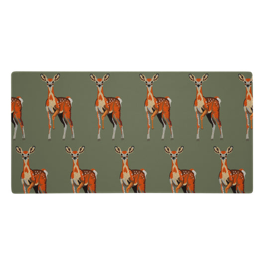 Spirograph Patterned Baby Deer Fawn Collage Gaming mouse pad