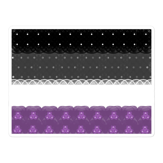 Spirograph Patterned Asexual Flag Kiss-Cut Stickers