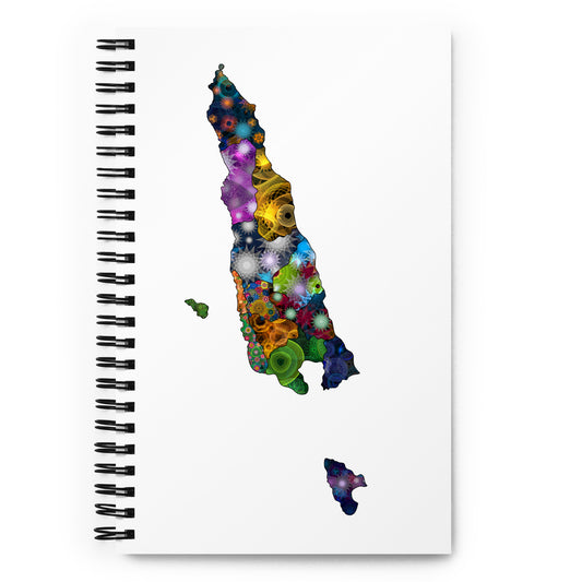 Spirograph Patterned Timor-leste Municipalities Map Spiral Notebook