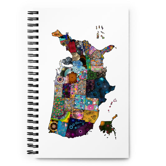 Spirograph Patterned United States of America Map Spiral Notebook