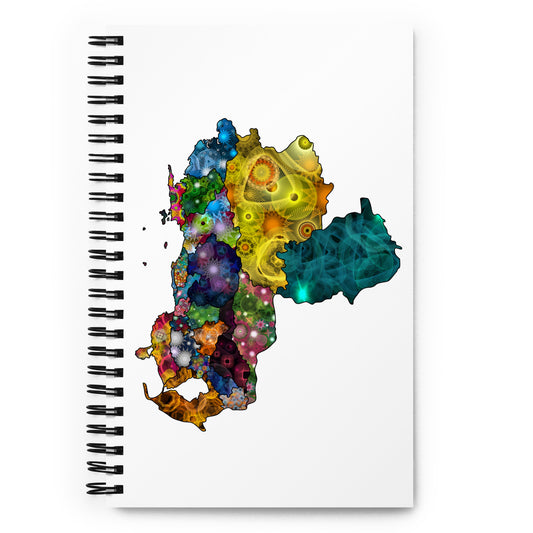 Spirograph Patterned Venezuela States Map Spiral Notebook