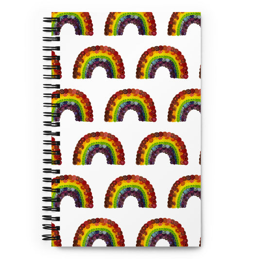 Spirograph Rainbow: a Patterned Spirograph Collage Spiral Notebook