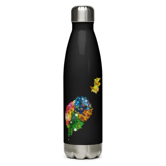 Spirograph Patterned São Tomé and Príncipe administrative districts Map Drink Bottle