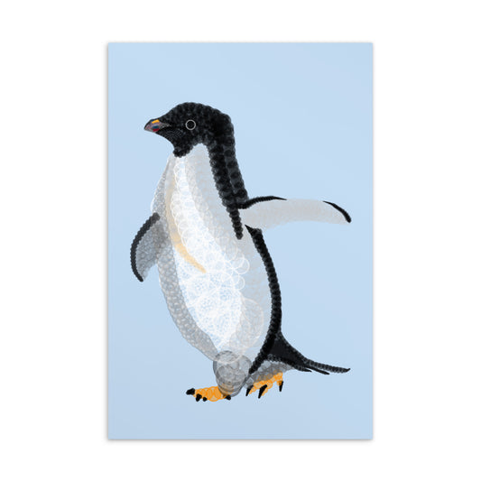 Spirograph Adelie Penguin Bird Standard Postcard