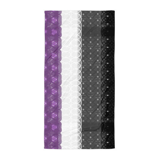 Spirograph Patterned Asexual Flag Sublimated Towel
