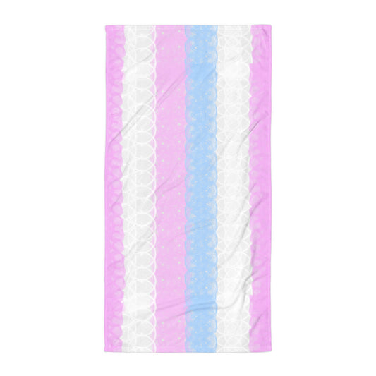Spirograph Patterned Bigender Flag Sublimated Towel
