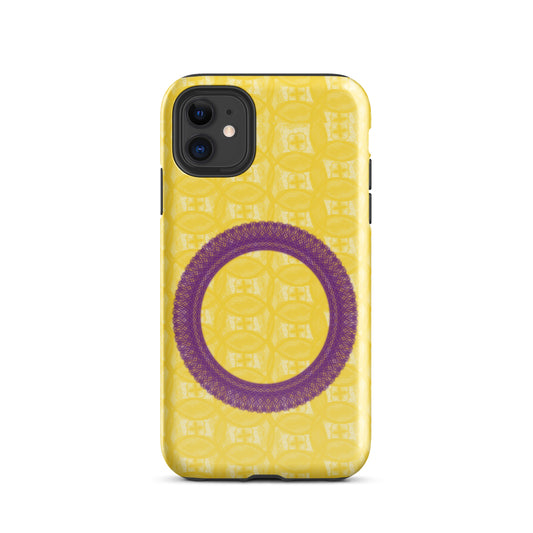 Spirograph Patterned Intersex flag Tough Case for iPhone®