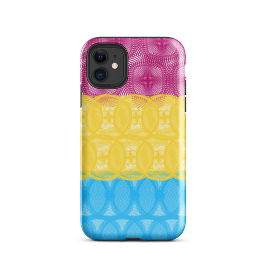 Spirograph Patterned Pansexual Flag Tough Case for iPhone®