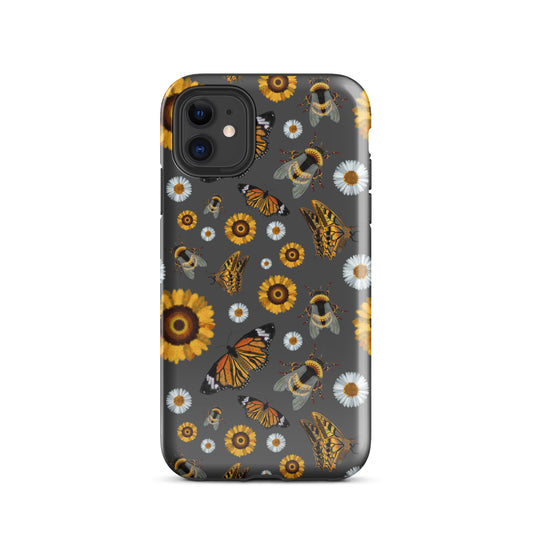 Spirograph Bees Butterflies and blooms Pattern Tough Case for iPhone®