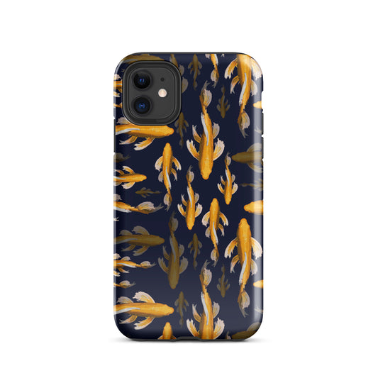 Spirograph Koi Carp yellow and blue Pattern Tough Case for iPhone®