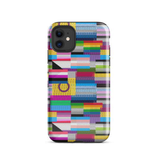 Spirograph LGBTQIA+ Flags Pattern Tough Case for iPhone®