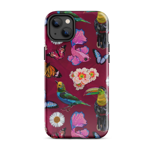 Spirograph Pink Petals and Plumage Pattern Tough Case for iPhone®