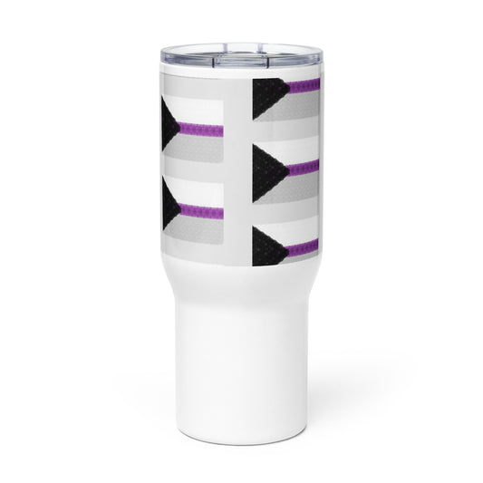 Spirograph Patterned Demisexual Flag Travel Mug with a Handle