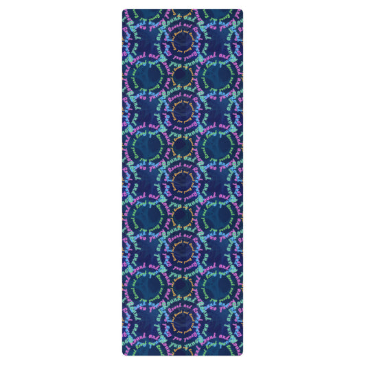 Round and Round: a Patterned Spirograph Collage Yoga Mat
