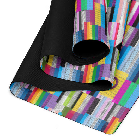 Spirograph LGBTQIA+ Flags Pattern Yoga Mat